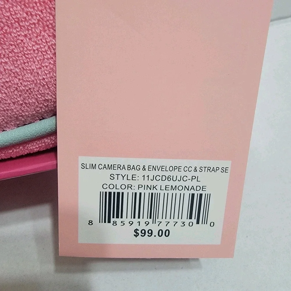 NEW Juicy Couture Slim Camera Bag & Envelope CC & Strap‎ SE Pink Lemonade 3 Set